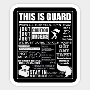 This Is Color Guard - Funny Color Guard Sayings And Memes Sticker